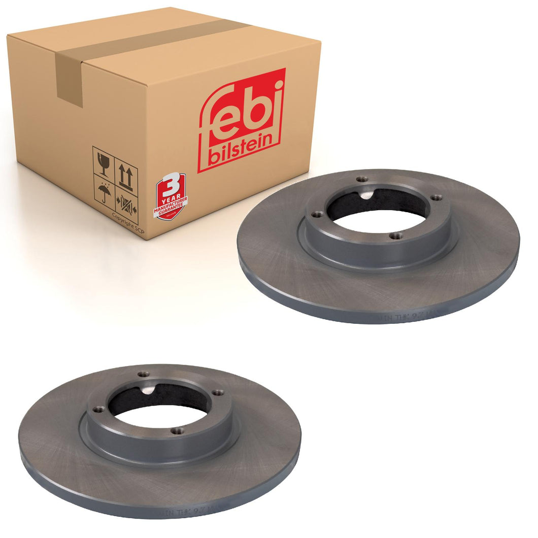 Pair of Front Brake Disc Fits Daewoo Matiz Chevrolet GM Spark Febi 17509