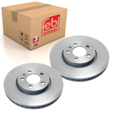 2 Front Brake Discs Fits VW OE 2Q0 615 301 H Febi 175496