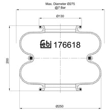 Load image into Gallery viewer, Air Spring Fits Bergische Achsen OE 02.200.20.90.0 Febi 176618