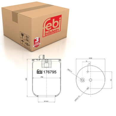 Air Spring Fits Solaris OE 1001101058 Febi 176795