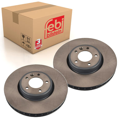 2 Front Brake Discs Fits Land Rover OE LR081594 Febi 176802