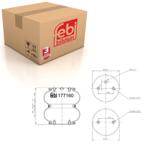 Air Spring Fits Gigant Achsen OE 00 190 130 Febi 177160