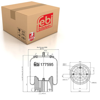 Air Spring Fits Schmitzgobull OE 137 5396 Febi 177595