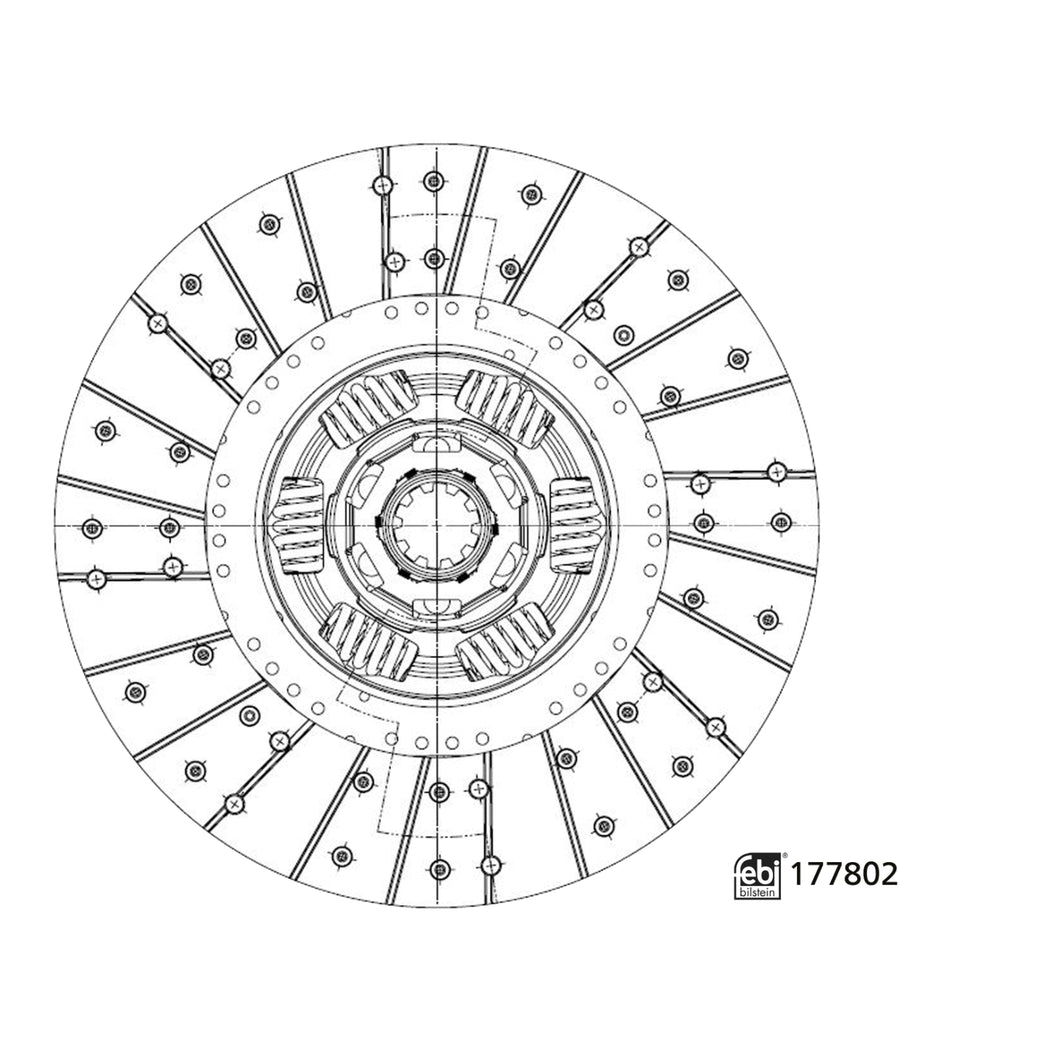 Clutch Disc Fits MAN OE 81.30301.0611 Febi 177802