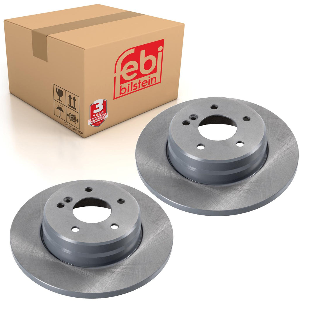 Pair of Rear Brake Disc Fits Mercedes Benz E-Class Model 210 Febi 17829