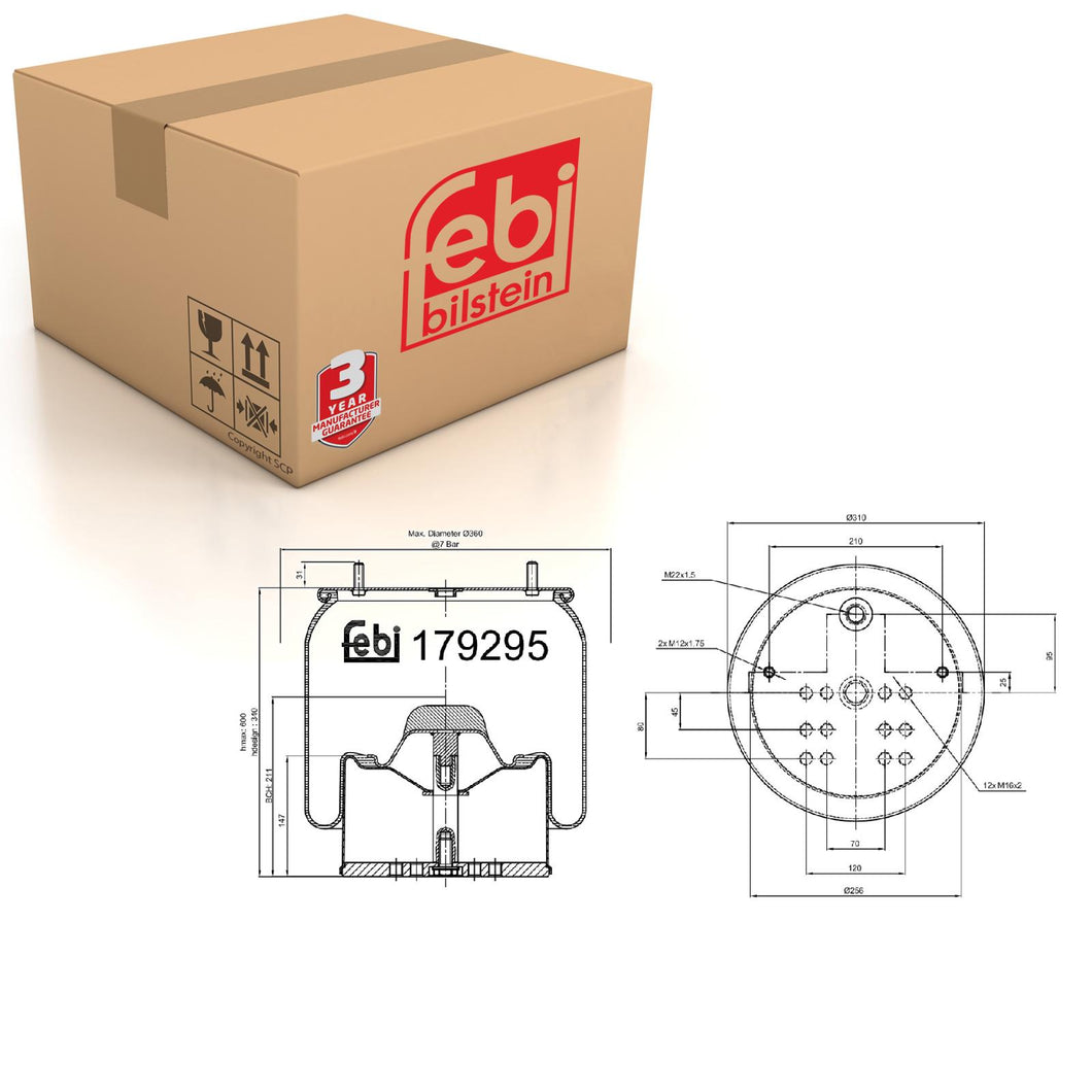 Air Spring Fits 05.429.41.31.1 S Febi 179295