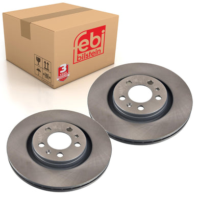 Pair of Front Brake Disc Fits Volkswagen Bora 4motion Clasico Golf Va Febi 17936
