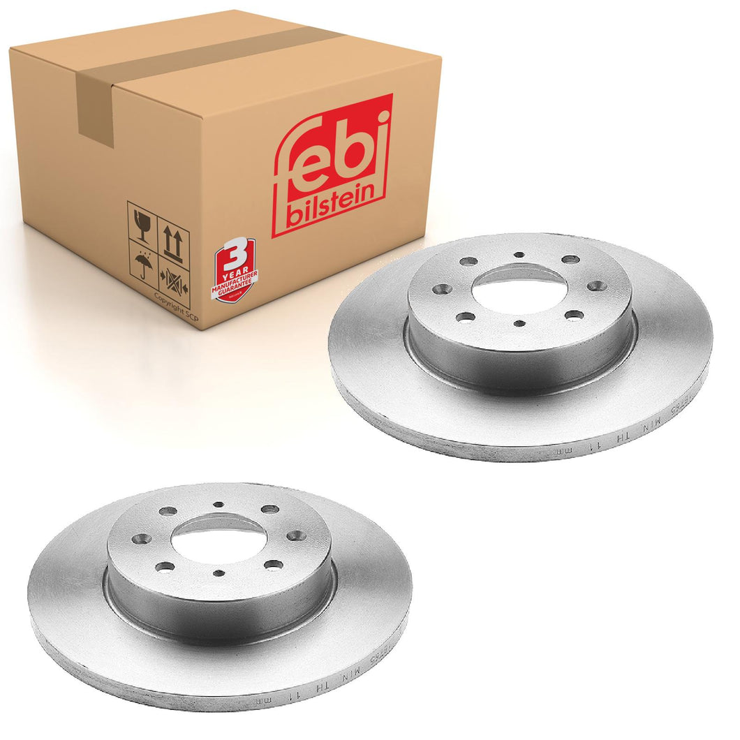 Pair of Front Brake Disc Fits Rover Group 214 216 218 220 400 Tourer Febi 17945