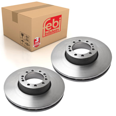 Pair of Front Brake Disc Fits Renault AE MAGNUM E-TECH MIDLUM PREMIUM Febi 18019