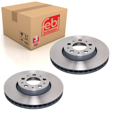 Pair of Front Brake Disc Fits Volvo S 60 OE 31471830SK1 Febi 18044