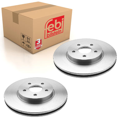 Pair of Front Brake Disc Fits Jaguar Ford Mondeo OE 1681578 Febi 18626