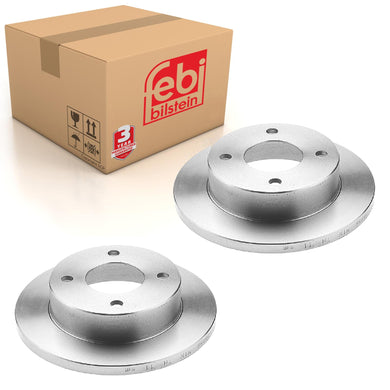 Pair of Front Brake Disc Fits Nissan March Micra I OE 4020621B01 Febi 18697