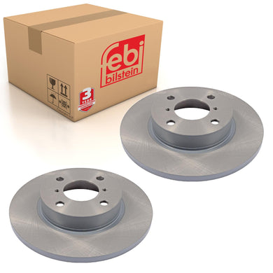 Pair of Front Brake Disc Fits Vauxhall Agila Suzuki Wagon R+ A Febi 18888