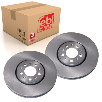 Pair of Front Brake Disc Fits Volkswagen Bora 4motion Clasico Crosspo Febi 19370