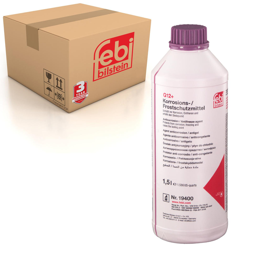 Pink Red Coolant Antifreeze Concentrate G12+ G12 Plus 1.5Ltr Fits For Febi 19400