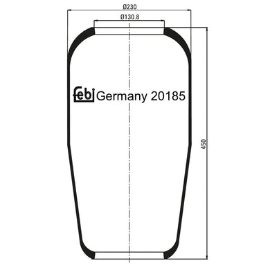 Air Spring No Piston Fits MAN F 2000 90 FOC HOC KAT L M NG NL NM TGA Febi 20185