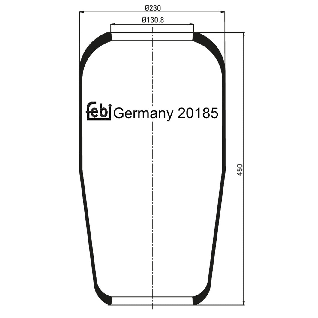 Air Spring No Piston Fits MAN F 2000 90 FOC HOC KAT L M NG NL NM TGA Febi 20185