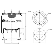 Load image into Gallery viewer, Air Spring Inc Steel Piston Fits ROR DAF XF 105XF 105 Sauer Achsen Febi 20313