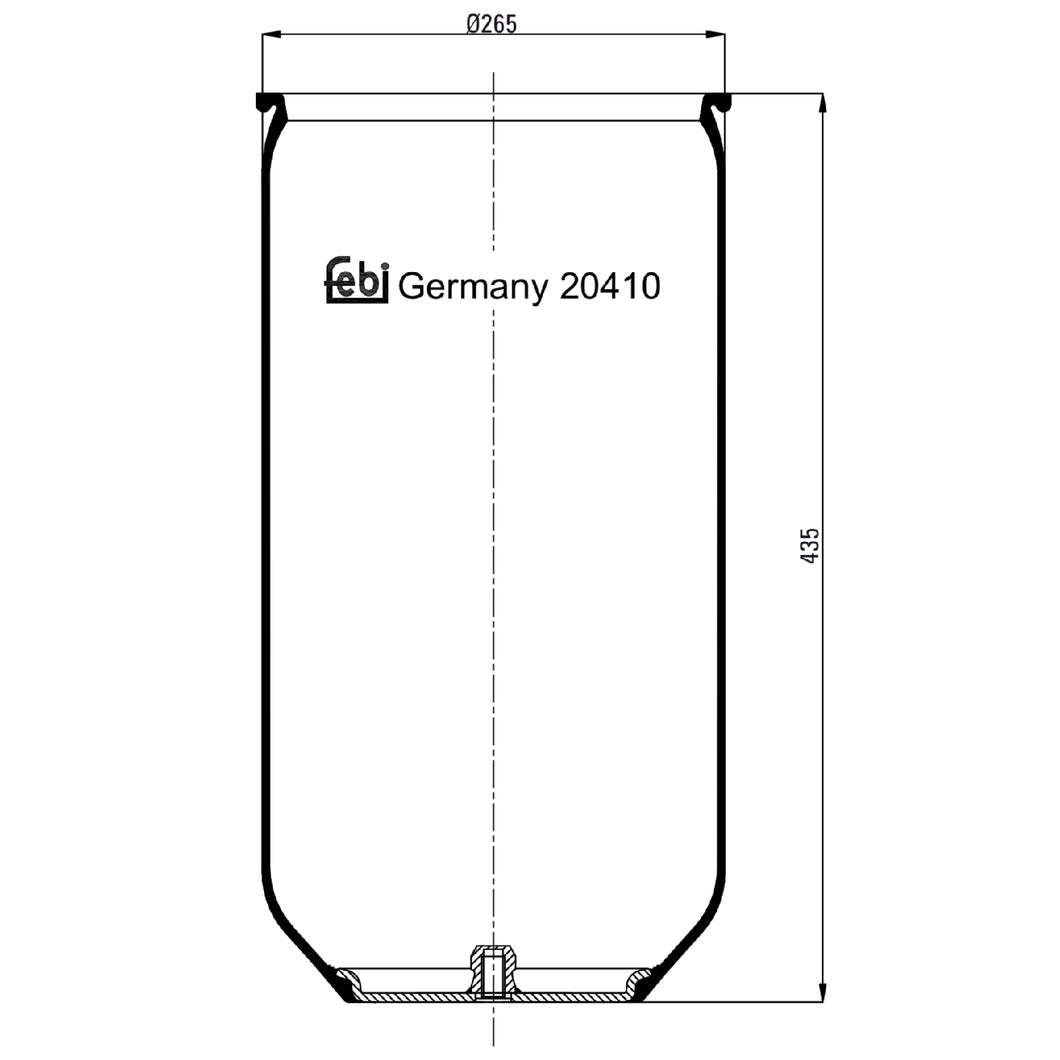Air Spring No Piston Fits MAN SL SR SUSG SU OE 81436010047 Febi 20410