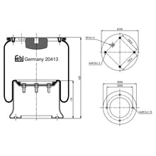 Load image into Gallery viewer, Rear Air Spring Inc Steel Piston Fits Scania Serie 3 4113M 340 113M 3 Febi 20413