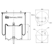 Load image into Gallery viewer, Rear Air Spring Inc Steel Piston Fits Scania Serie 3 4113M 340 113M 3 Febi 20502