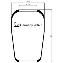 Load image into Gallery viewer, Air Spring No Piston Fits Volvo F10 F12 FL10 FL7F10 310 320 FL 10 285 Febi 20673