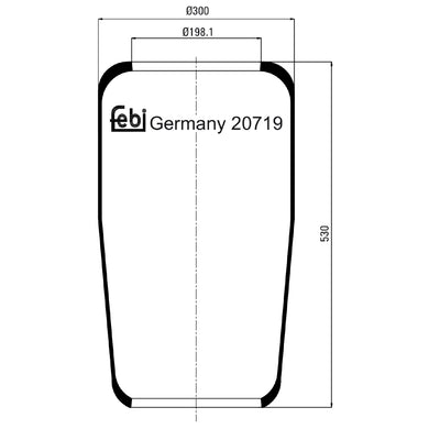 Air Spring No Piston Fits Gigant Achsen Neoplan bitte Abmessungen bea Febi 20719