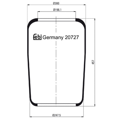Air Spring No Piston Fits Volvo bitte Abmessungen beachten/please pay Febi 20727