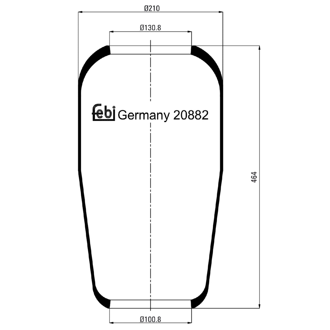Air Spring No Piston Fits Mercedes Benz LK MK-SKNG SK EVOBUS O 1114 1 Febi 20882