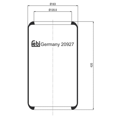 Air Spring No Piston Fits Volvo B9 TL Olympian SuperolympianOlympian Febi 20927