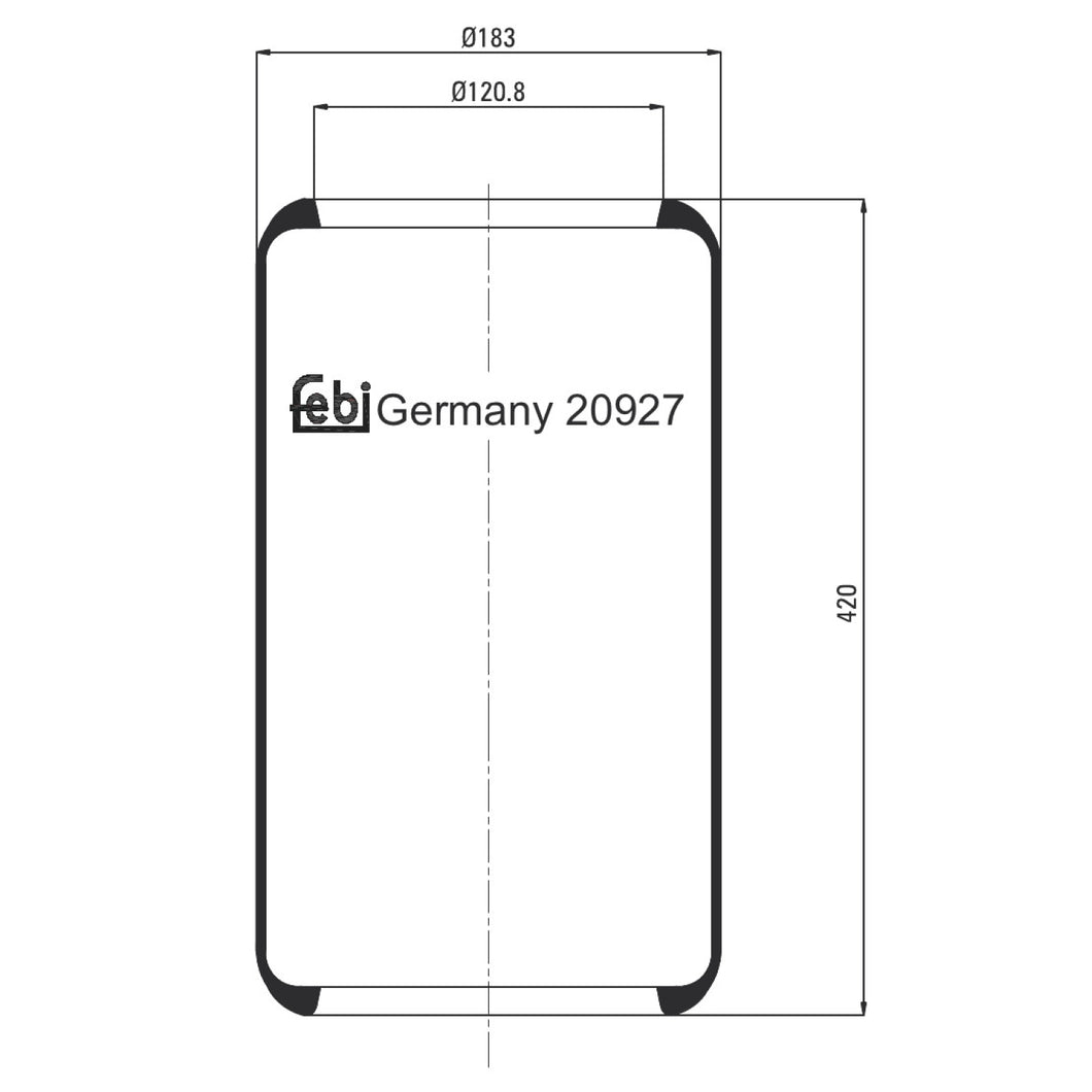 Air Spring No Piston Fits Volvo B9 TL Olympian SuperolympianOlympian Febi 20927