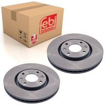 Load image into Gallery viewer, Pair of Front Brake Disc Fits Vauxhall Peugeot 1007 206 207 3008 307 Febi 21121