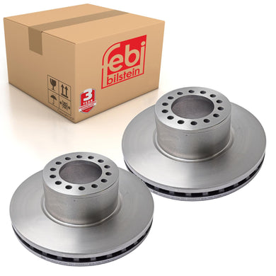 Pair of Front Brake Disc Fits Mercedes Benz Atego IIIAtego Febi 21155
