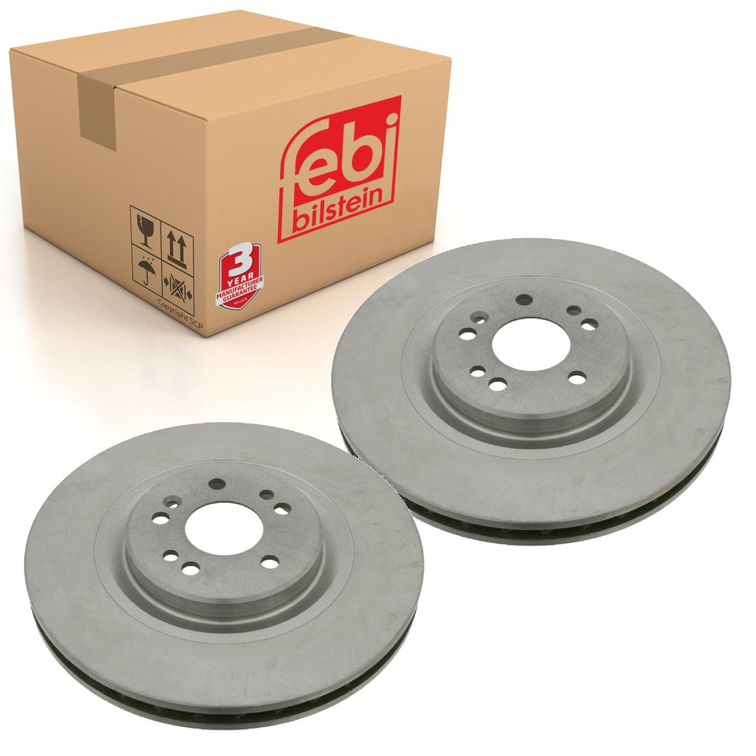 Pair of Front Brake Disc Fits Mercedes Benz M-Class Model 163 Febi 21950