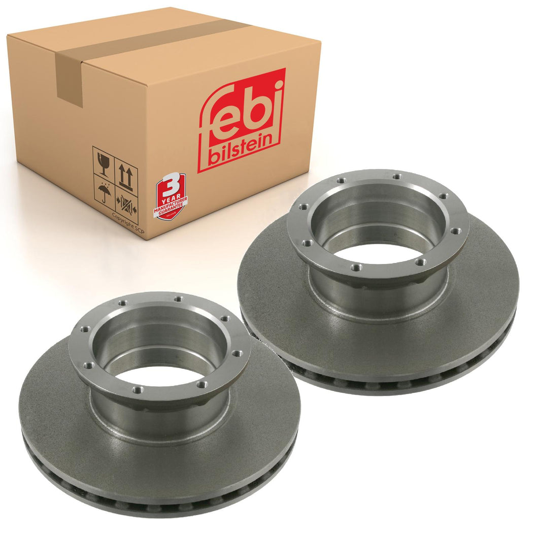 Pair of Rear Brake Disc Fits Mercedes Benz Atego IIAtego Febi 22027