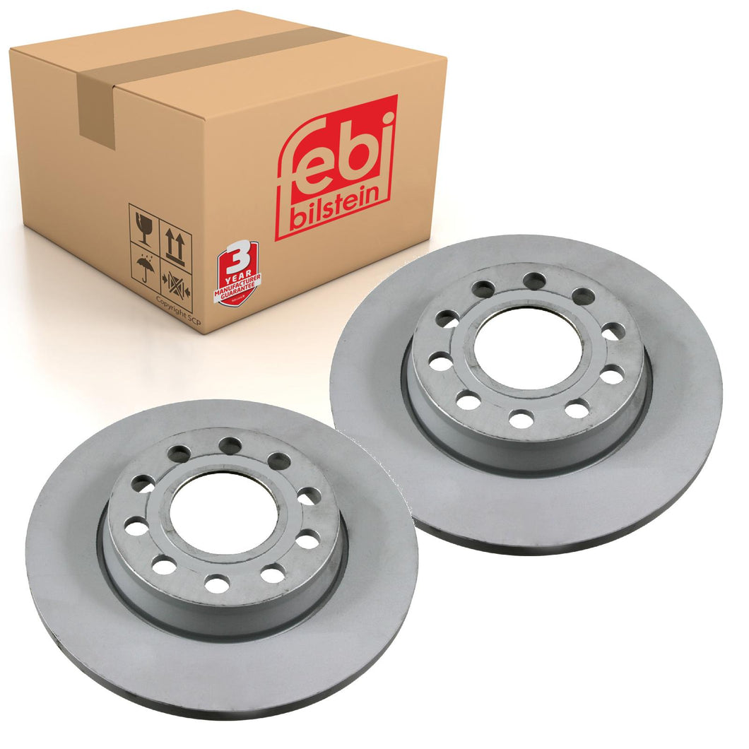 Pair of Rear Brake Disc Fits Seat Exeo Audi A4 quattro S4 8E Febi 22052