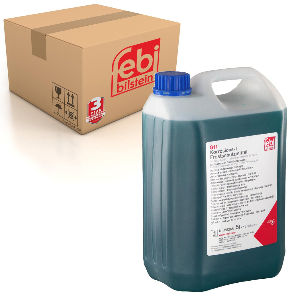 Blue Coolant Antifreeze Concentrate G11 5Ltr Fits Audi Merc Febi 22268