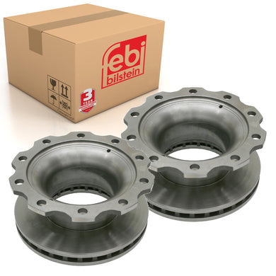Pair of Brake Disc Fits Bergische Achsen OE 308834087 Febi 22426