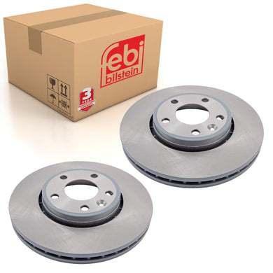 Pair of Front Brake Disc Fits Vauxhall Vivaro Nissan Primastar A Rena Febi 22698