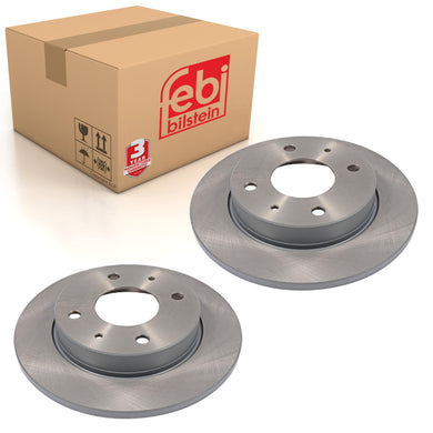 Pair of Rear Brake Disc Fits Smart Forfour Model 454 Mitsubishi Colt Febi 22834