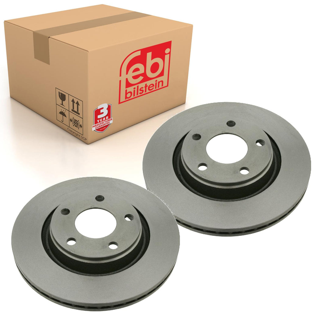 Pair of Rear Brake Disc Fits Volkswagen Phaeton 4motion Audi A8 quatt Febi 22878