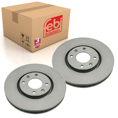 Pair of Front Brake Disc Fits Citroen C5 Xantia II OE 4246T8SK Febi 22923