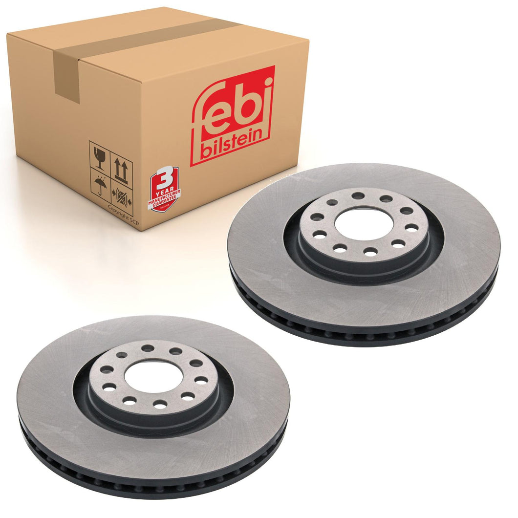 Pair of Front Brake Disc Fits Seat Exeo Audi A4 quattro A6 S4 Febi 22950