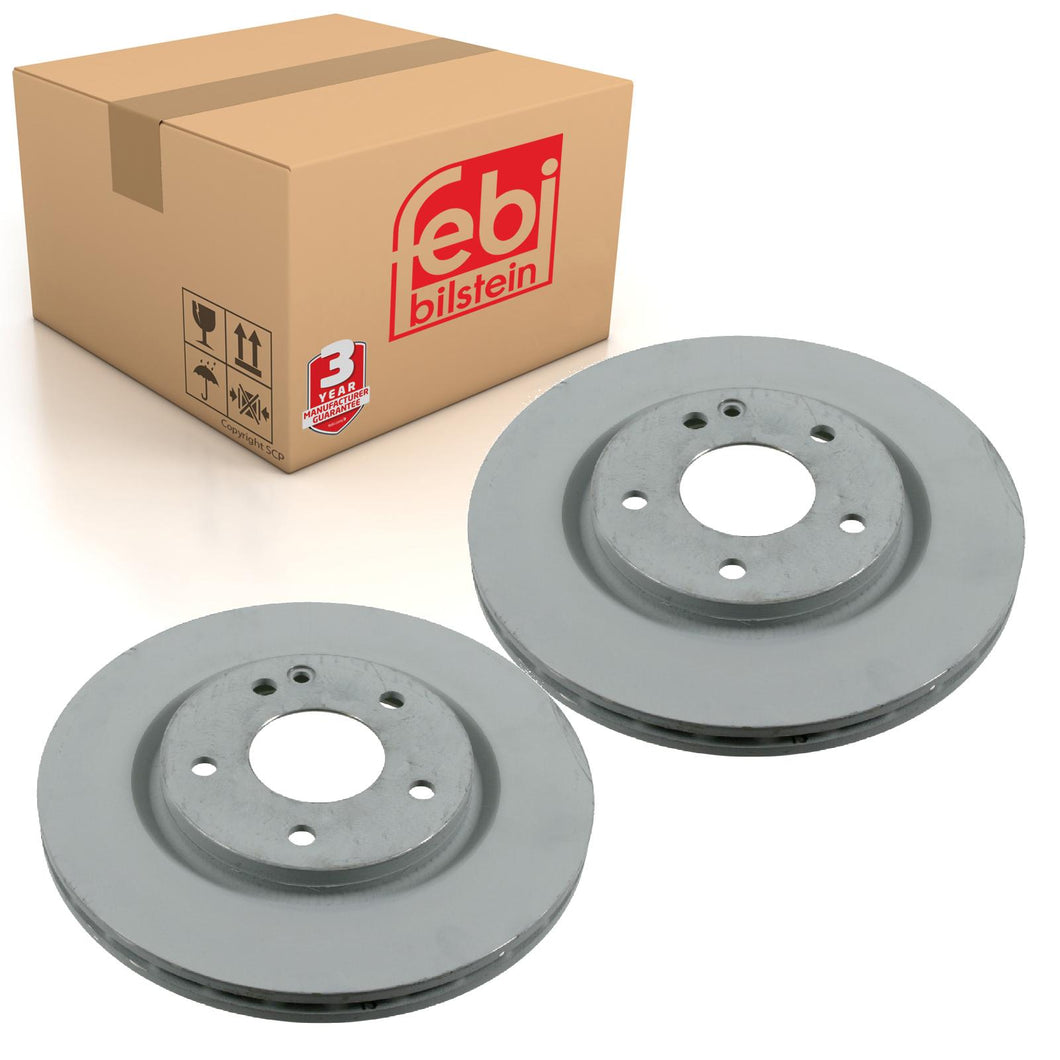 Pair of Front Brake Disc Fits Mercedes Benz A-Class Model 168 Febi 22995