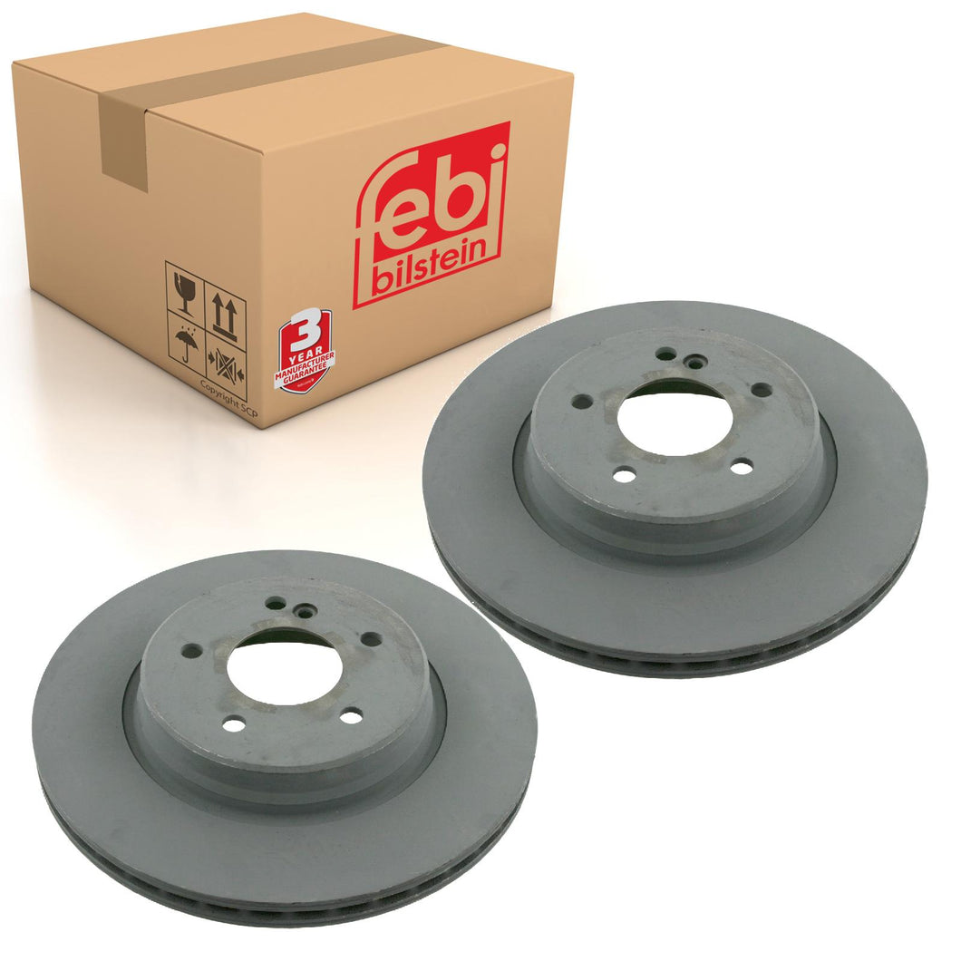 Pair of Rear Brake Disc Fits Mercedes Benz E-Class Model 210 Febi 23212
