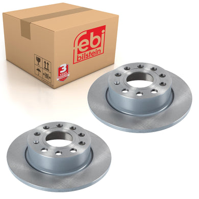 Pair of Rear Brake Disc Fits Volkswagen Beetle Bora Caddy 3 4motion M Febi 23240