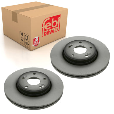 Pair of Front Brake Disc Fits Renault Laguna II OE 8200007121 Febi 23332