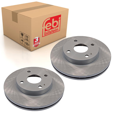 Pair of Front Brake Disc Fits Mazda 323 BJ OE B26Y3325XA Febi 23439