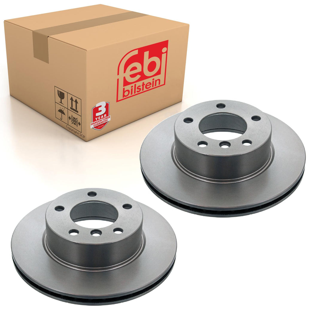 Pair of Front Brake Disc Fits BMW 1 Series E81 E87 LCI E87 Febi 23535
