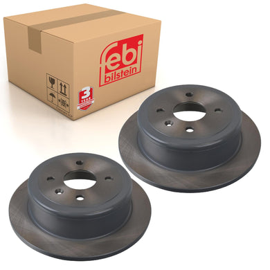 Pair of Rear Brake Disc Fits Daewoo Nubira OE 96312560 Febi 23542